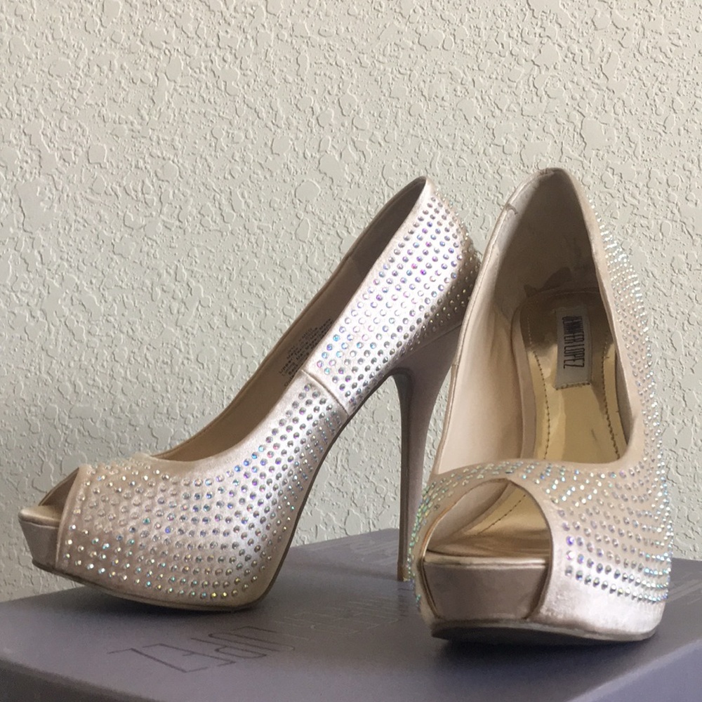 Jennifer Lopez Blingy Blush Heels